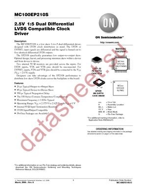 MC100EP210SFAG datasheet  